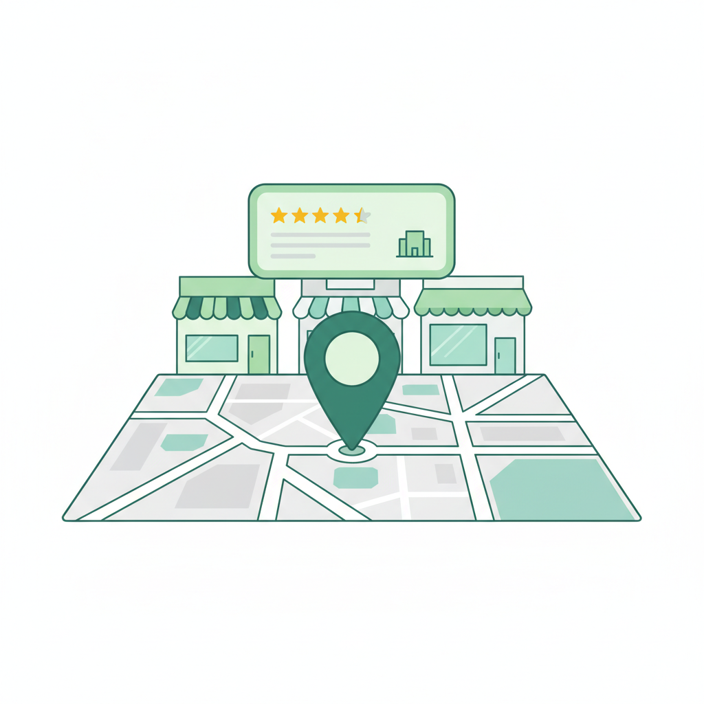 Illustration SEO local - Google Maps et visibilité locale